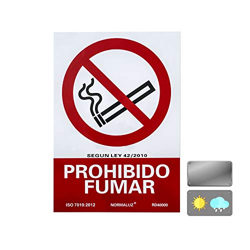 Señal PVC Prohibido Fumar 21X30 cm Cover