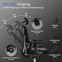 FLEXISPOT Ergonomischer Bürostuhl ErgoX Lite Grau – Ansicht 6
