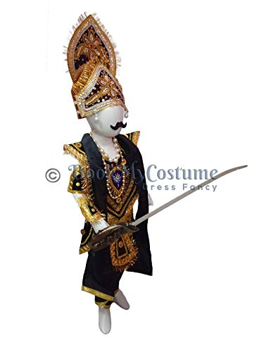 Image of BookMyCostume Ravana Lankesh Kansa Evil Ramayana Ramlila Kids & Adults Fancy Dress Costume With Play Sword 6-7 years
