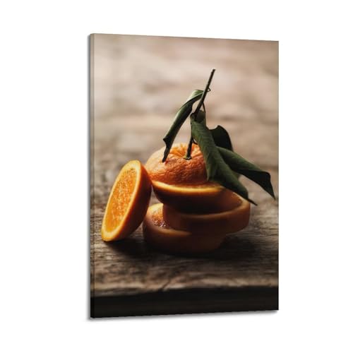 Toile de fruits tranches d'orange pour créer une ambiance vitaminée en chambre