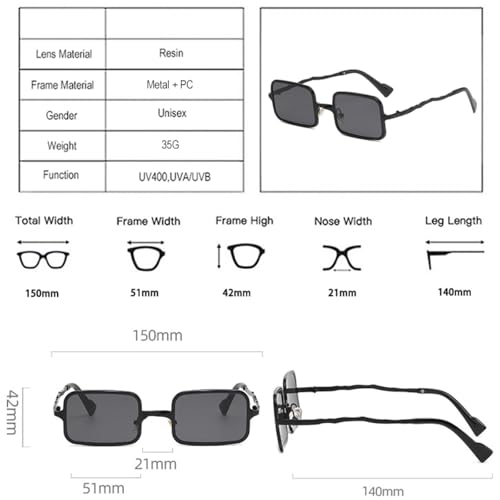 Lunettes de soleil punk confortables pour masquer la fatigue avec style