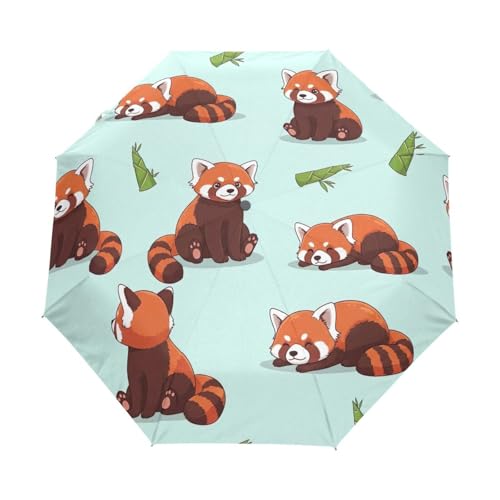 Parapluie compact raton laveur léger et ultra portable pour femme