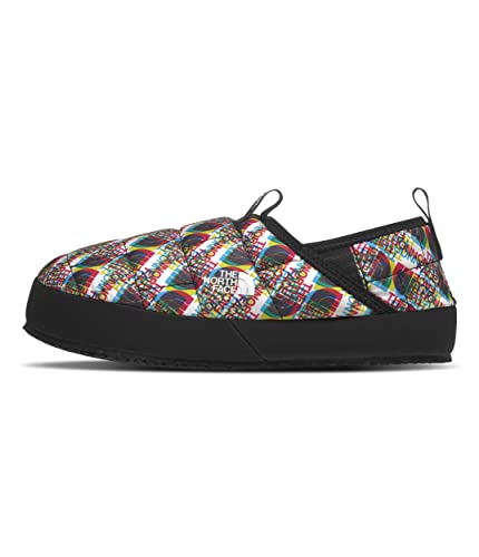 THE NORTH FACE Teen Thermoball Insulated Traction Mule II Shoe, TNF White Half Dome Glitch Print/TNF Black, 13