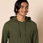 Amazon Brand - Goodthreads Men's Long-Sleeve Slub Thermal Pullover Hoodie, Olive, Medium