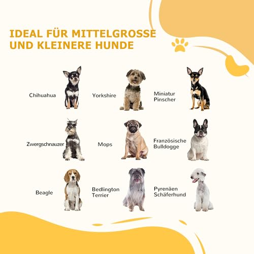 PawHut Absperrgitter Hund Freistehendes Schutzgitter mit Füßen 154 x 80 cm Hundegitter Klappbar Treppenschutzgitter Treppengitter Hundeabsperrgitter für Treppen, Türen, Küche, Flur, 3 Paneelen, Weiß