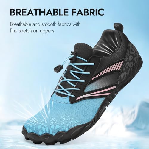 Image of ATHMILE Water Shoes for Women Men River Aqua Shoes Barefoot Sport Quick-Dry Adult Swim Shoes for Beach Lake Pool Hiking Surfing Kayaking Camping Size | Quick Dry Non-Slip Wide Toe Box Shoes for River Kayak Fishing Lake Cruise Vacation Outdoor Water Activities
