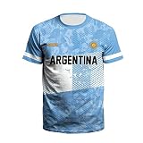 GUIYUN Maillot à manches courtes pour homme Coupe du monde de football Argentine Allemagne France 2022, 1, L