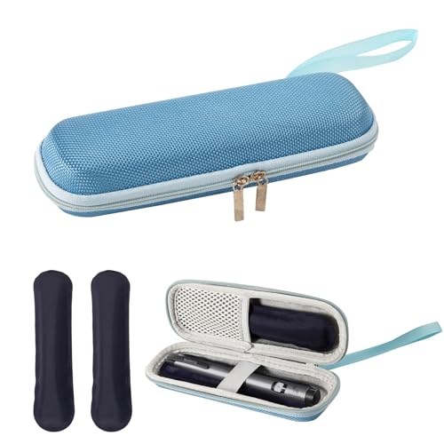 Insulin Cooler Travel Case,Monjaro Travel Case with 2 Ice Packs,Small Medicine Cooler Pouch for Diabetic Supplies Pen,Portable Insulin Travail Storage,Medication Cooling Insulated Organizer Bag