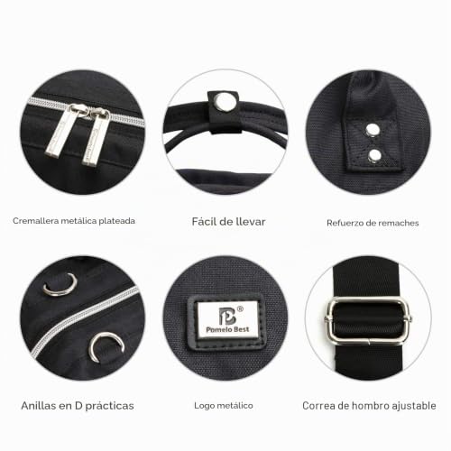 Miniatura 3 de Pomelo Best Bolso Cambiador Bebé De Pañales, Gran Capacidad De Bolso, Impermeable, Con 2 Ganchos Carrito De Bebé Y Cambiador Portatil De Pañales
