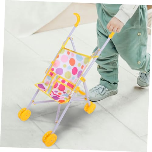 CIYODO Puppenwagen Kinderwagen Modell aus Leichtem Robustem Kunststoff Realistisches Rollenspiel für Kleinkinder Fördert Hand Auge Koordination und Sensorische Wahrnehmung – Bild 6
