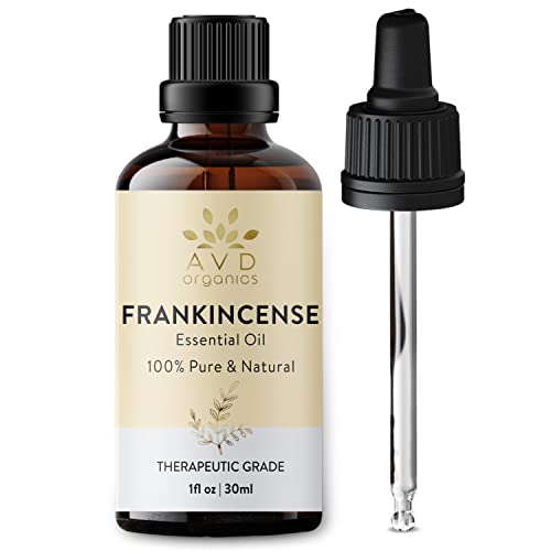 AVD Organics Frankincense Essential Oil 30ml - 100% Pure and Natural - Therapeutic Grade Essential Oil for Skin, Home Fragrance, 1fl. Oz