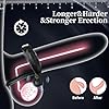 App Cock~Ring Vibromasseurs pour Homme,Anneau Pénis Double Silicone Souple Sèxtôyse Plaisir T-Shirt avec Étanche pénien Anneau Double #3