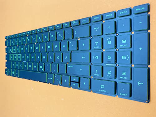 Clavier allemand rétroéclairé vert HP 255 G8 à touches silencieuses - 3