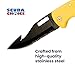 Scuba Choice Foldable BCD Knife with Yellow Handle and Black Blade Point Tip for Scuba Diving - Stainless Steel Blade, Compact Durable Diving Knife with Clip & Lanyard - Made in Taiwan