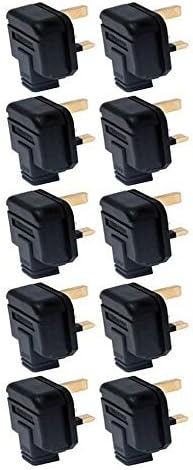 Permaplug Rubber Plugs 3-Pin 13A Black by INSTOCK