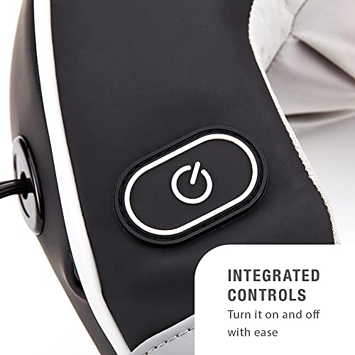 Brookstone Shiatsu Neck Massager, Integrated On And Off Button, Deep-Kneading Massage, Comfort Flex Handles Control Intensity, Deep Kneading For Sore Muscles, Soft Foam, Easy To Use, Lightweight #TOP5