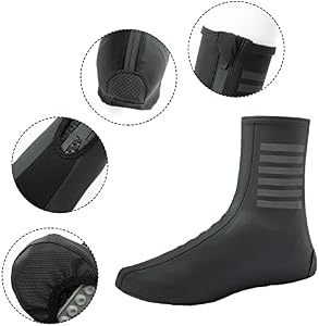Couvre-chaussures De Cyclisme LZQpearl – Imperméables, Coupe-vent, Thermiques, Avec Fermeture éclair Et Bandes Réfléchissantes, Pour Chaussures De Route