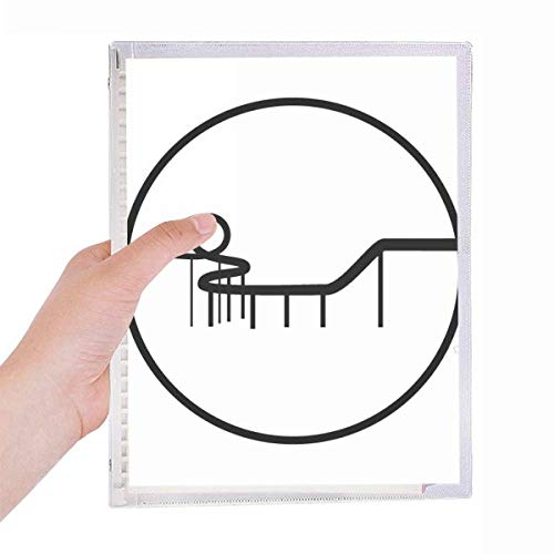 Cahier à spirale rechargeable à offrir avec motif de montagnes russes pour amateurs de parcs