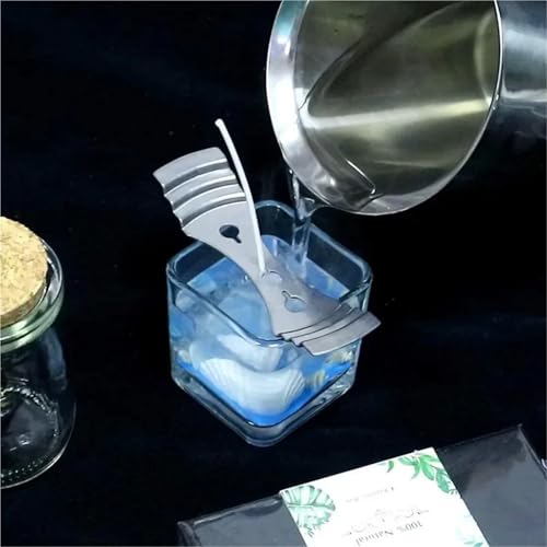 Portamechas para vela de acero inoxidable plateado x15 miniatura 6