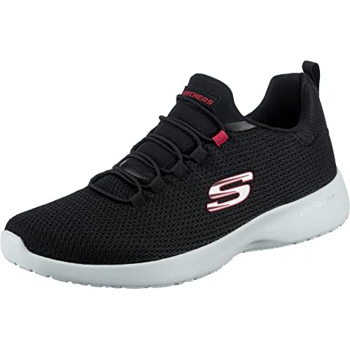 Skechers Dynamight, Zapatillas Hombre, Negro/Rojo, 43 EU