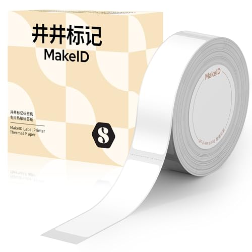 Ruban d'étiquettes MakeID S1 PRO blanc plastifié 15x50 mm résistant à l'usure