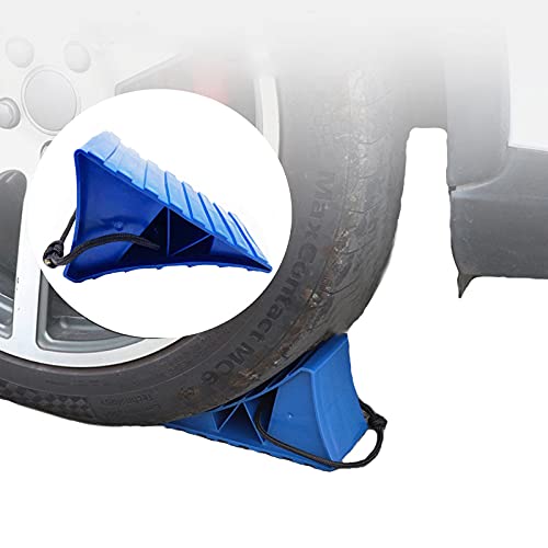 Qisf Leisure Coachworks Wheels Rv Camper Strong Wheel Chocks With Rope Safety-Car Chocks, Tire Chocks, Trailer Solid Heavy Duty Wheel Chocks, Car Truck Stopper - 4 Packs #TOP6