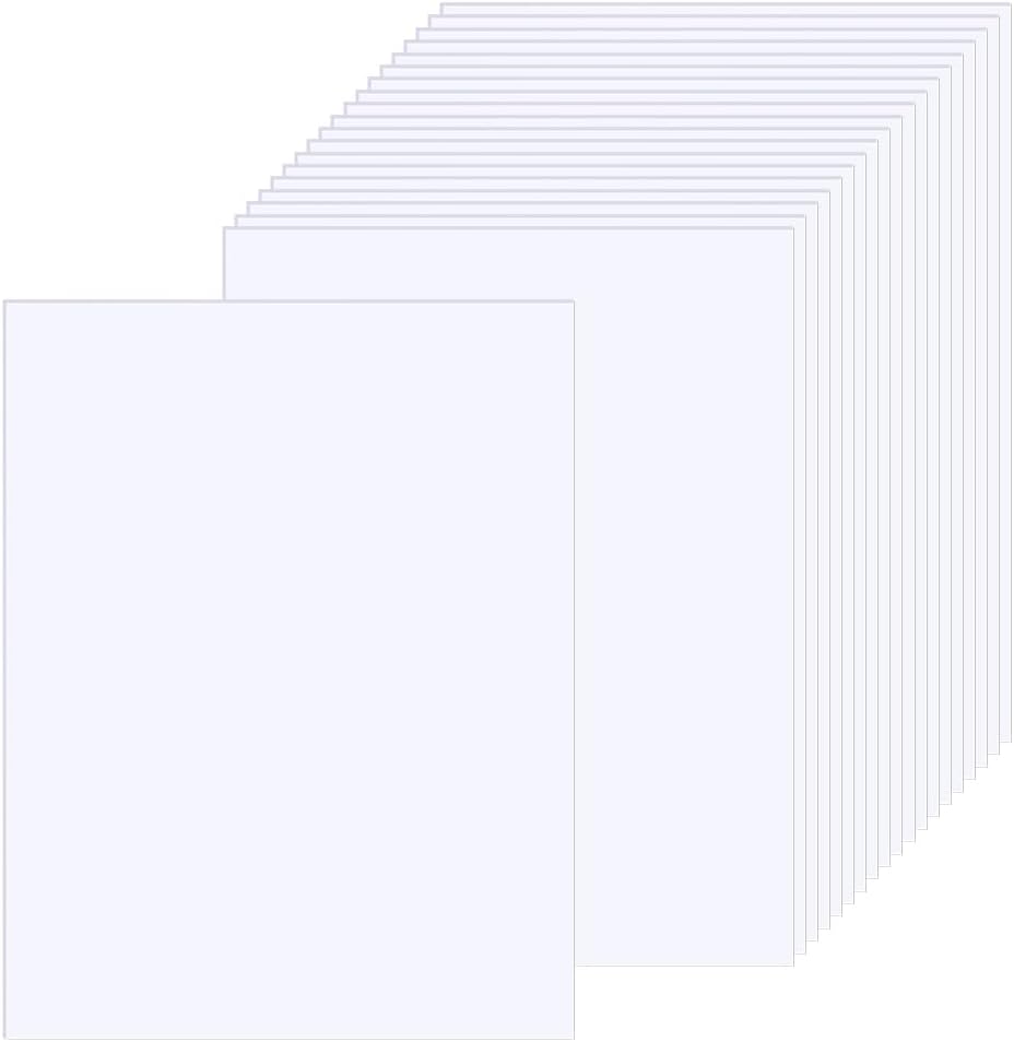BENECREAT 20PCS 7.9x11.8inch PVC Foam Sheet, 2mm Thick Foam Expanded Sheet, White Plastic Sheet for Crafts DIY Making Art Signage Displays Screen Printing