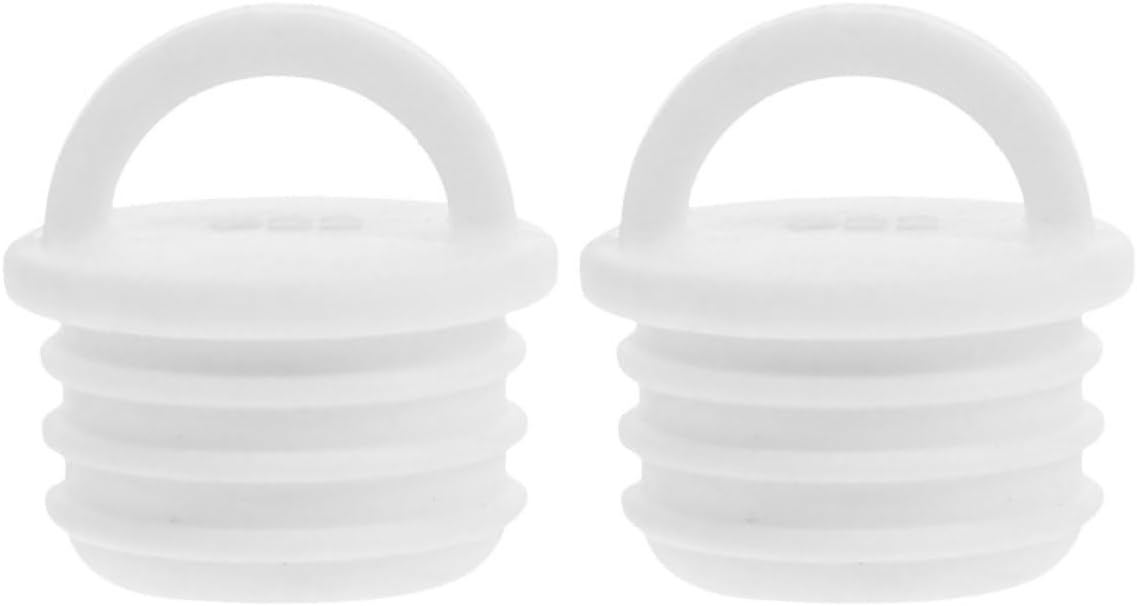 2pcs 20mm Rubber Mop Bucket Stopper Drain Plug Replacement with Pull Ring for Laundry Tub Drain Outlet Cover, Tubing End Cap for Bathroom and Kitchen Use