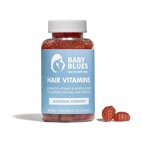 Baby Blues Postpartum Hair Loss Vitamins - Passion Fruit Gummies with Biotin, Collagen, & Folate Cover