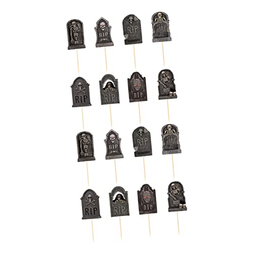 ABOOFAN 40 Pçs Cupcake Lápide Inserção Do Bolo Estátua Decoração Do Bolo De Frutas Aniversário Cupca
