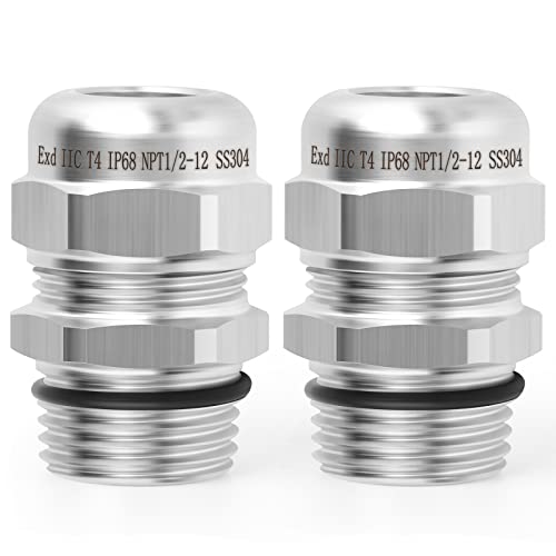 20 Stück Kabelverschraubungen NPT 1,27 Cm – Wasserdicht, Verstellbar Für 6-12 Mm Kabel