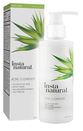 Acne Face Wash With Salicylic Acid - Cleanser Treatment for Smooth Complexion - Clears Blackheads, Hormonal Breakouts, Pimples, Acne Scars & Blemishes - For Men & Women - InstaNatural - 6.7 oz