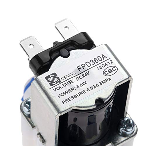 Water Solenoid Valve, Yetaha 24V DC 1/4" Hose Connection for RO Reverse