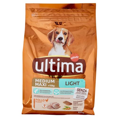Ultima Cibo per Cani Medium Maxi Light con Pollo, 2200g