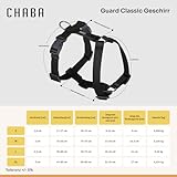 Chaba Guard Hundegeschirr für kleine Hunde mit Kontrolle, Anti-Zug & Würgen, Einstellbar, Bequem und Leicht, Classic Step-in Brustgeschirr, Dog Harness, Größe S, SCHWARZ