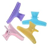 12Pcs Colorful Hairdressing Tool Butterfly Hair Claw Salon Section Clip Clamps