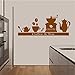 Calcomanía de vinilo para pared, cafetera, cafetera, taza de té, estante, estante, cocina, sala de estar, art deco, cartel  57x25 cm