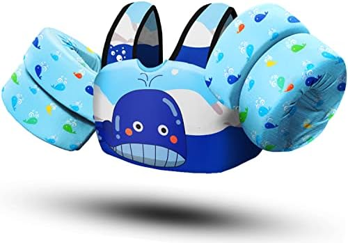 Swim Vest for Kids 30-60 Lbs Girls Boys Life Jacket with Double Security Buckle Floaties for Toddler from 2,3,4,5,6,7,8 Years Old Children