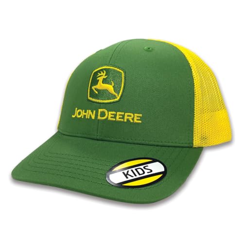 John Deere Kids Classic TM Trucker Hat Green and Yellow