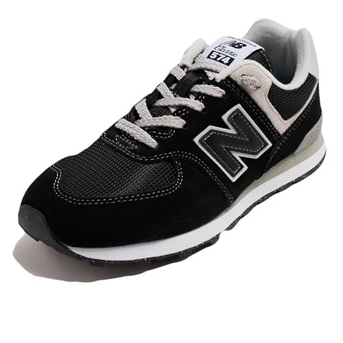 New Balance Jungen 574 Sneaker, Black White, 40 EU