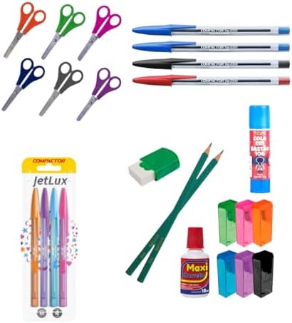 Kit Volta às Aulas Escritório Faculdade Papelaria 15 itens - LEIA...