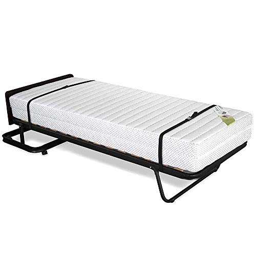 Evergreenweb - Letto A Scomparsa Verticale, Kit Rete Singola A Doghe Con Materasso Memory Foam 80X190 Alto 24 Cm - Trasformabile In 2 Materassi Singol
