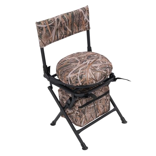 Chaise de camping pliante pivotante 360° : siége de pêche ergonomique et léger - 4