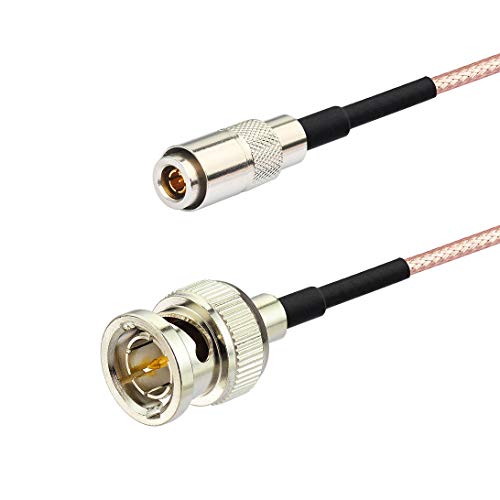 BINGFU Cable SDI 1m con Conectores DIN 1.0/2.3 y BNC Macho miniatura 2