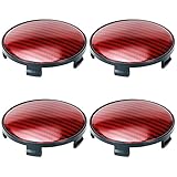 Modengzhe Center Caps for Rims,68mm Wheel Rim Hub Center Covers 67mm Lug to Lug Replacement Compatible with BMW Series Before 2016 if Applicable,Black Base & Red Carbon Fiber Sticker,Pack of 4
