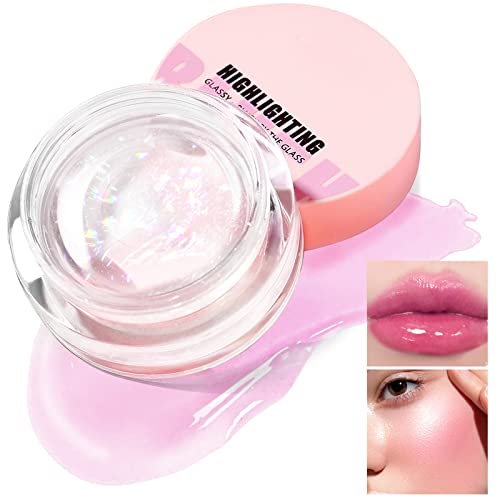 Hosaily Color Changing Blush,Moisturizing Clear Ph Glitter Cream Blusher Rouge For Cheek&Lips Makeup Multi-Use Liquid Blush Gel Tinted Balm Gloss Waterproof Nutritious Glossy Shiny Finish Pink Blush #TOP21