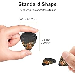 Note Guitar Lot de 6 médiators pour guitare acoustique, guitare électrique, basse, ukulélé – fin, moyen et épais. - Les Beatles, Paul McCartney, John Lennon, RIngo Starr, George Harrison Note Guitar Lot de 6 médiators pour guitare acoustique, guitare électrique, basse, ukulélé – fin, moyen et épais. – Image 7