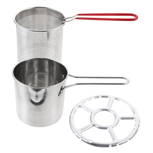 LOLIPPYY ステンレス鋼 フライヤー 小型深型揚げ鍋 揚げ物バスケット付き キッチン用揚げ物器具 熱伝導速く 揚げ油切れ良好 家 飲食店対応