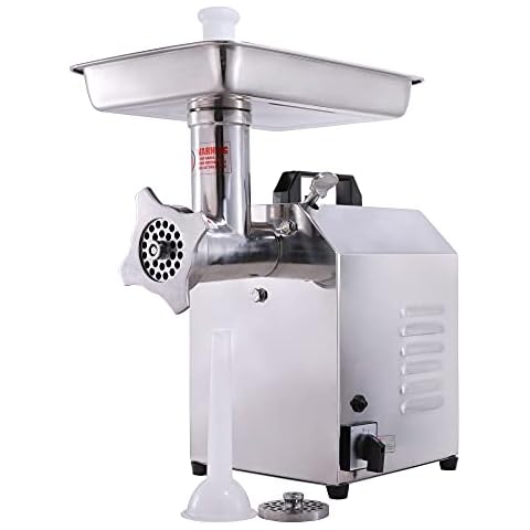 Hakka Electric Meat Grinders for Sausage Making Commercial 550W Heavy Duty Stainless Steel Meat Mincer 80kg/h with Nozzles Attachment (TC8) Cover