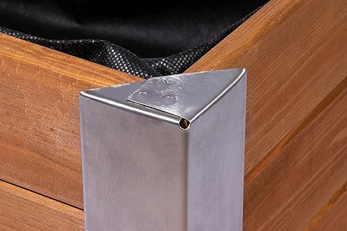 dobar® Hochbeet Rolfi | Rollbares Hochbeet mit Pflanzenvlies | Pflanzkasten aus Holz | 78 x 52 x 40,5 cm | Kiefer | braun